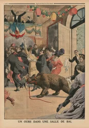 Ein Bär in einem Ballsaal, Rückseitige Illustration aus 
